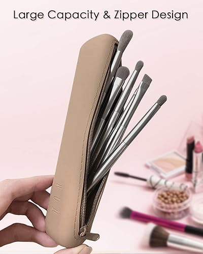 Miniatura 2 de Soporte para brochas de maquillaje de viaje, bolsa de brochas de maquillaje, bolsa de cosméticos, organizador de artículos de tocador, bolsa de