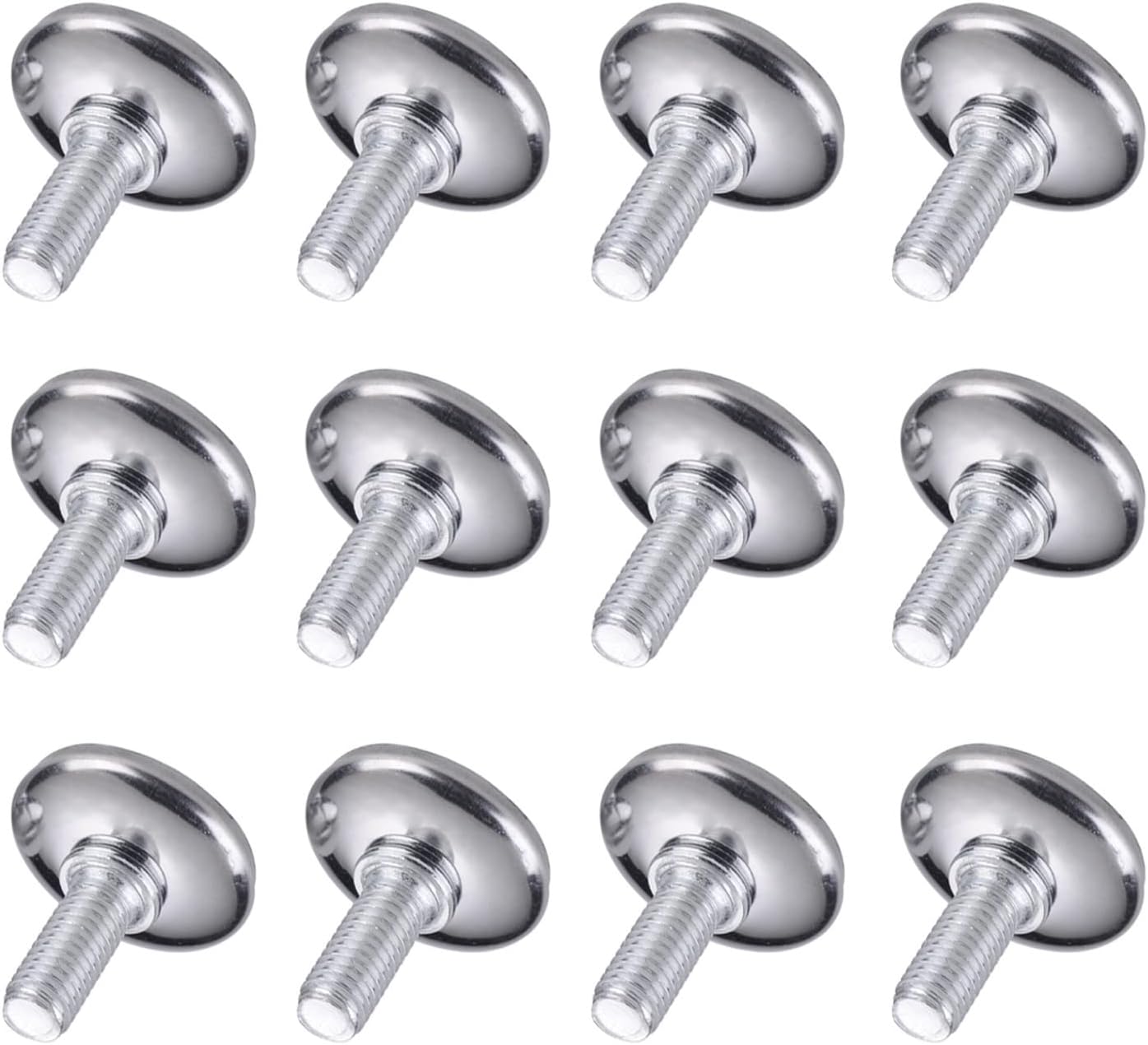 Furniture Leveling Feet,Heavy Screw, Leveling Feet12PCS Adjustable Galvanized Steel Screw Suitable for Desk and Chair Workbench Leveler (Color : M8x24mm) (Color : M8x14mm) (Color : M6x14mm)