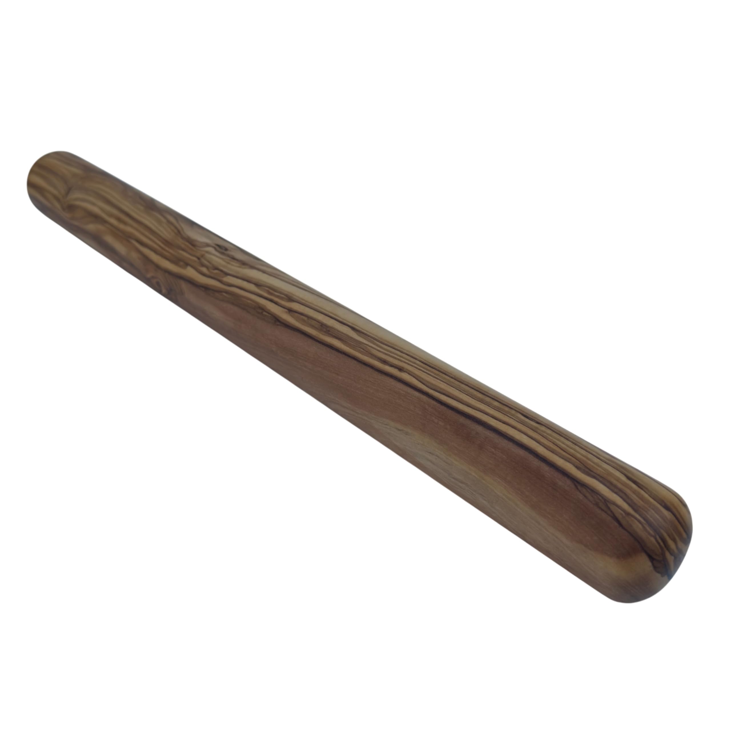 Nudelholz aus Olivenholz „Harmonie“ Ø 4 cm – Teigroller mit abgerundeten Enden, Holz Teigrolle für Backen, Pasta & Pizza (Länge: 45 cm)