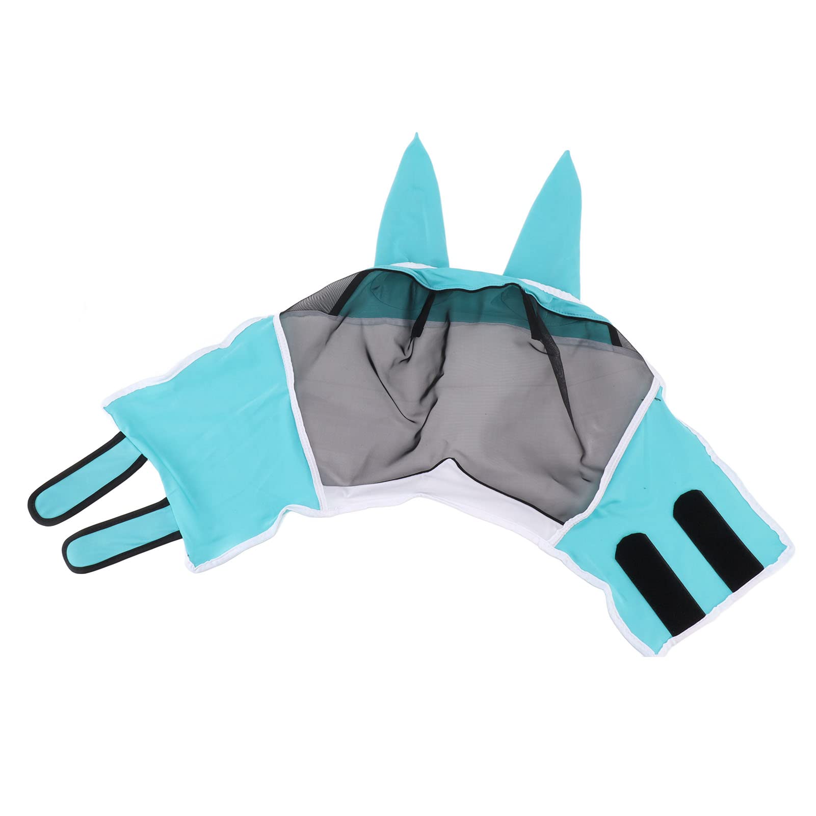 Hztyyier Horse Fly MasksHorse Fly Mask for Horses with Ears, Horse Fly Mask Protective for Farm (Blue) Other Breeding Supplies