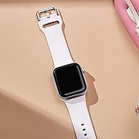 Vista 36 de Correa deportiva de silicona suave compatible con cierre clásico compatible con correas de Apple Watch de 49, 45, 44, 42, 41, 40 y 38 mm para iWatch