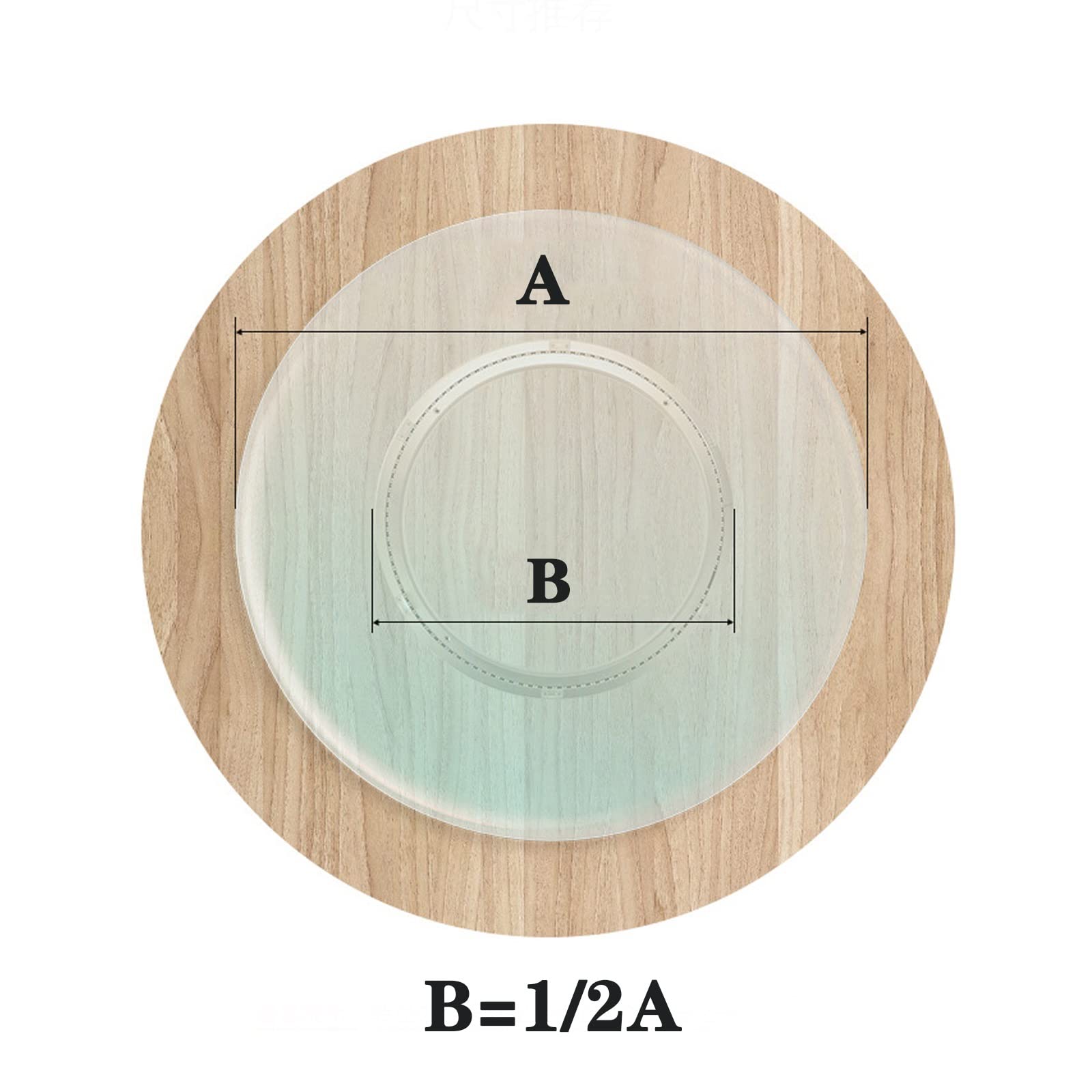 cuscinetti rotanti tavolo da pranzo, Cuscinetto girevole for piattaforma Lazy Susan alluminio(10 inches (250mm))