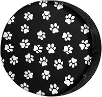 Vista 1 de Foruidea Cubierta de neumático de repuesto con estampado de huellas de perro, para remolque, RV, SUV y muchos vehículos, 18 pulgadas