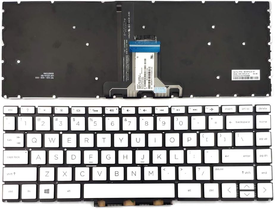 Replacement Silver Backlit Keyboard for HP Pavilion X360 14-CD 14-CD0003DX 14-CD1008CA 14-CD1010NR 14-CD1055CL 14-CD1075NR