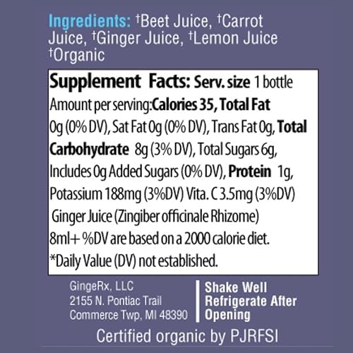 Miniatura 10 de GingeRx Ginger Shots Variedad Sabor  Jugo de jengibre orgánico USDA  Impulsa y apoya la salud inmunológica  Jugo puro 100 natural para adultos y