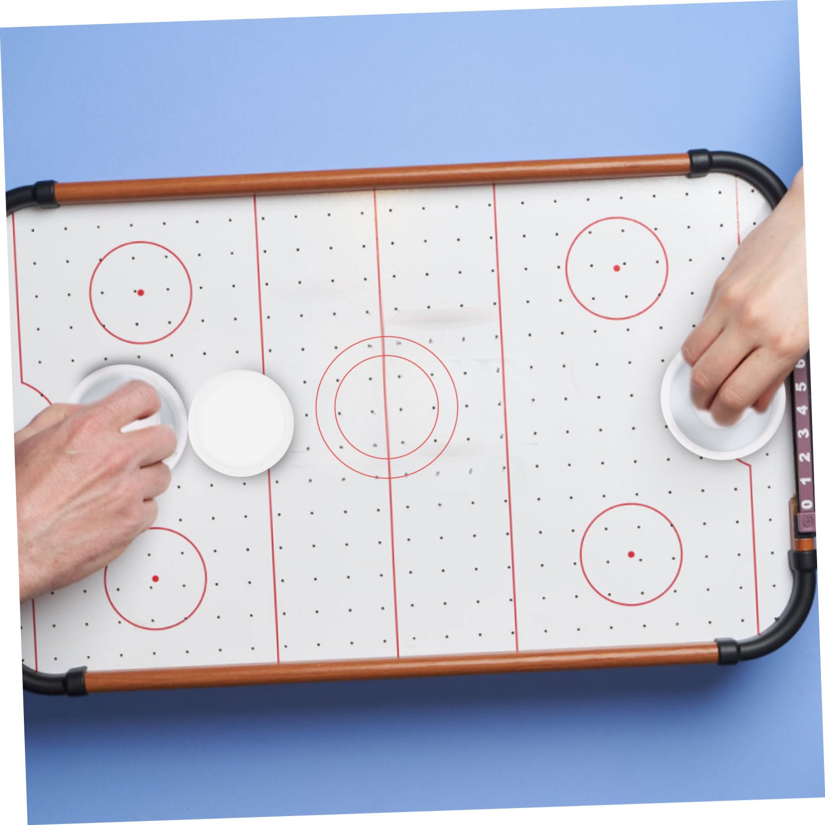 Set Accessori Hockey su Ghiaccio Tavolo Spintori 60mm e Dischi 51mm, Kit Gioco Arcade per Feste e Sale Giochi, Ricambi per Spingitori e Racchette da Hockey da Tavolo
