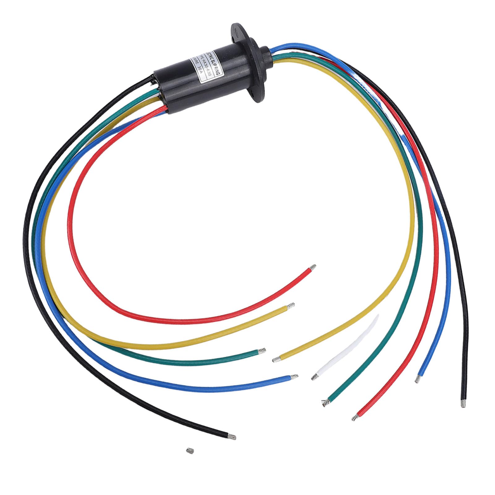 Anillo Colector Eléctrico de 30 Mm, 250 RPM, 6 Cables, 10 A, 15 A, 30 A, Anillo Colector, Junta de Contacto Eléctrica Giratoria, Conmutadores de Conector Giratorio, Ideal para Monitores,