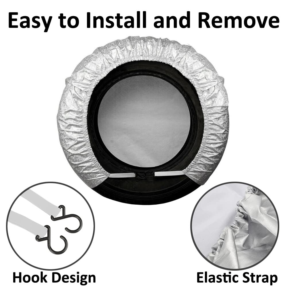 Copripneumatici Impermeabili 27-29 Pollici - Set Da 4 Per Auto, SUV E Camper - Foto 8