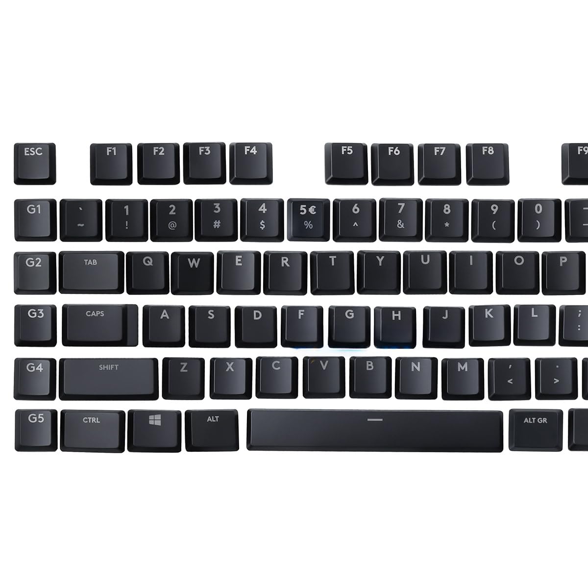 Teclas translúcidas para Logitech G915 y G915 TKL – Diseño UE (ISO/ANSI) – Compatible con G915 LIGHTSYNC RGB