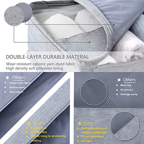 BIMNOOT Packing Cubes 7-Pcs Travel Luggage Packing Organizers Set with Laundry Bag & Shoe Bag (Grey) - Image 5