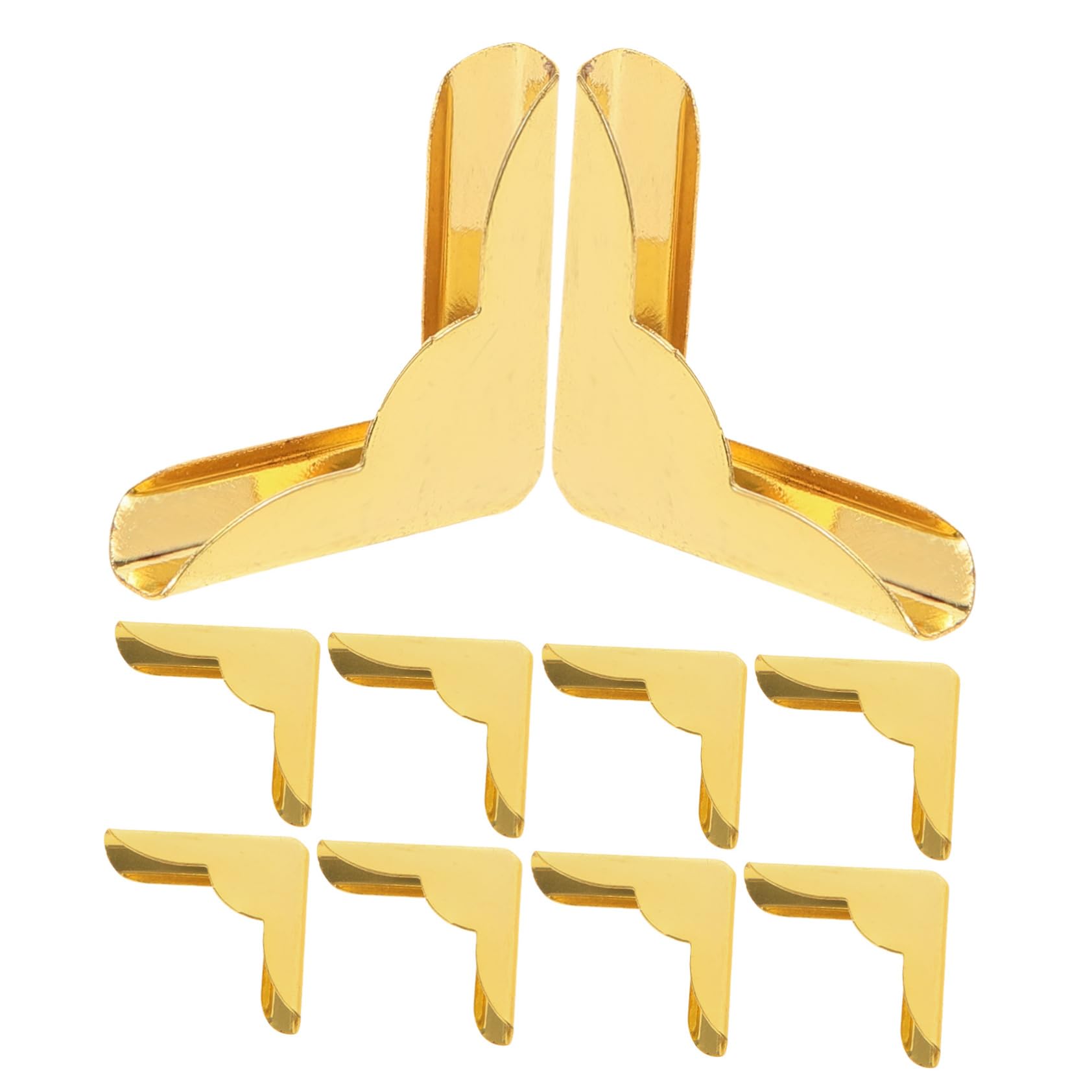 Gadpiparty 10pcs Vintage Metal Corner Protectors for Albums Scrapbooking and Furniture Elegant Decorative Covers for Books Photo Albums and Packing Boxes