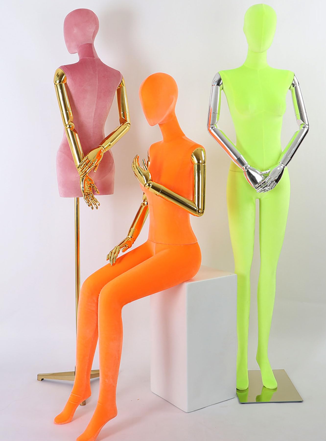 Busto Torso da Donna per vetrine, Manichino da vetrina, Manichino Sartoriale da Donna, Regolabile in Altezza Fino, Busto manichino Testa, Busto da Donna Manichino,B,3