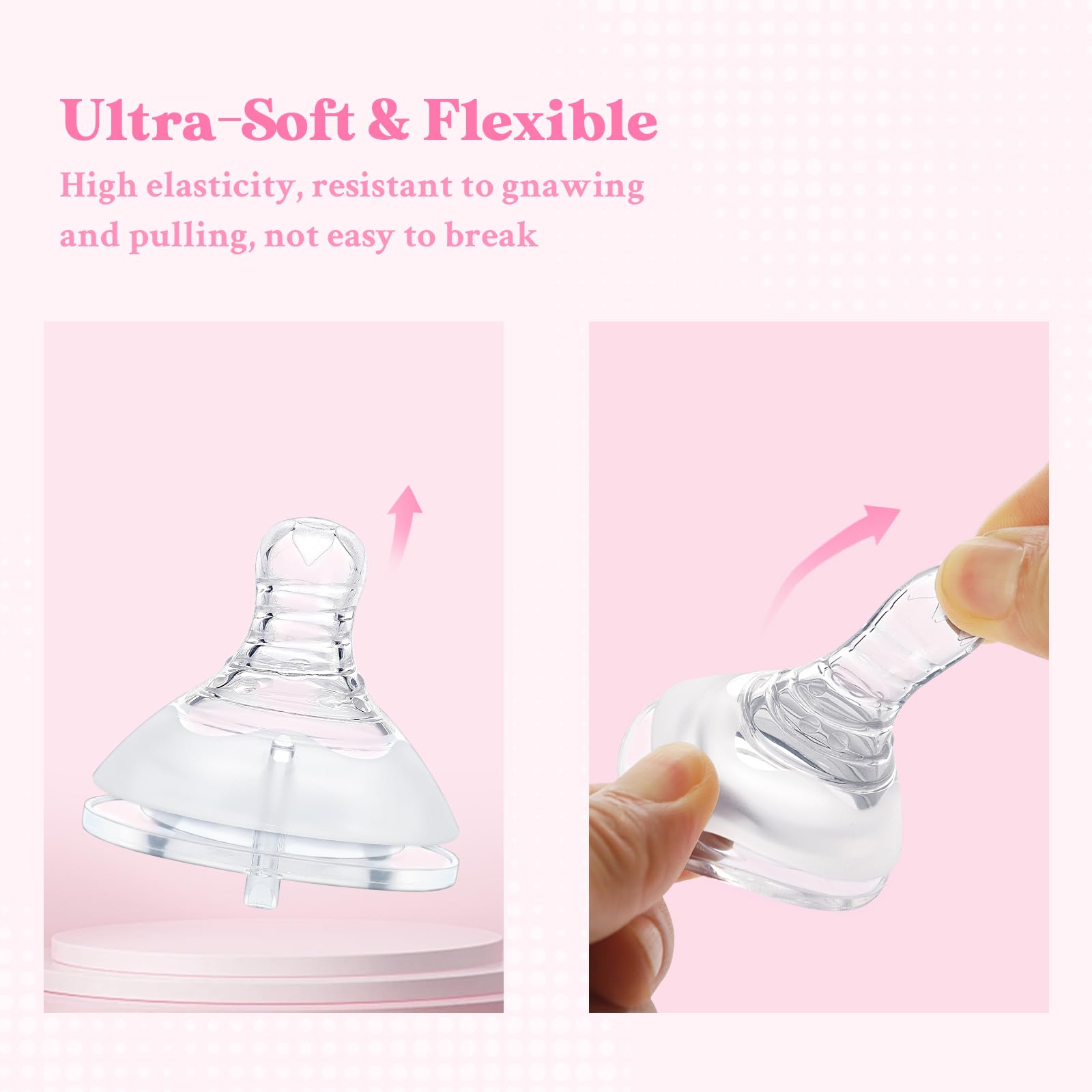 LittleForBig Silicone Soft Touch Adult Bottle Nipples Replacement Teat Compatible with LittleForBig Bottles - Image 4