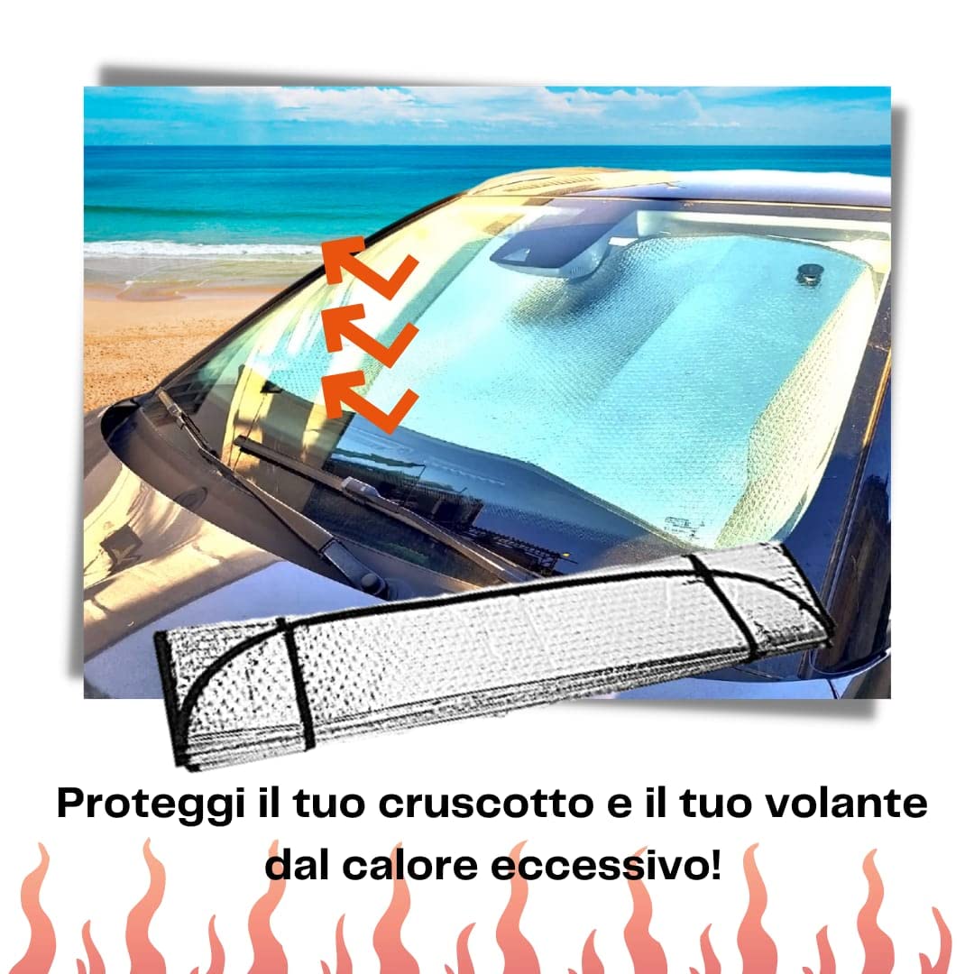 Parasole Auto-accessori auto interni-pieghevole -riflettente-contro raggi UV-130X65 cm