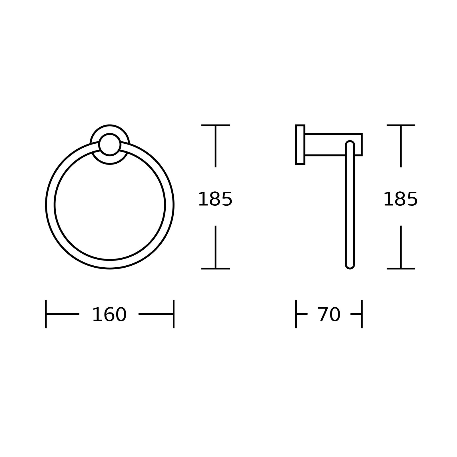 BGL Toallero de Acero Inoxidable 304 Cepillado, toallero de Anillo para Montaje en Pared para baño