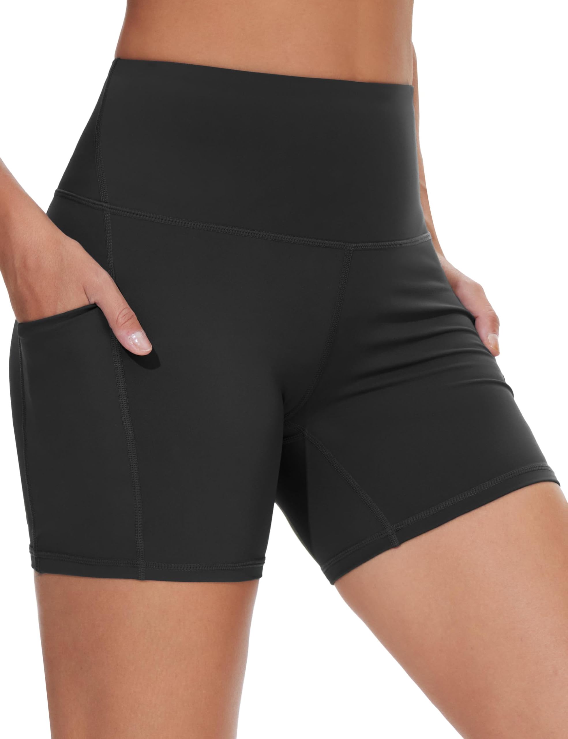 Dragon Fit Women's Athletic Biker Shorts High Waisted Stretch Workout Yoga Running Shorts with Pockets