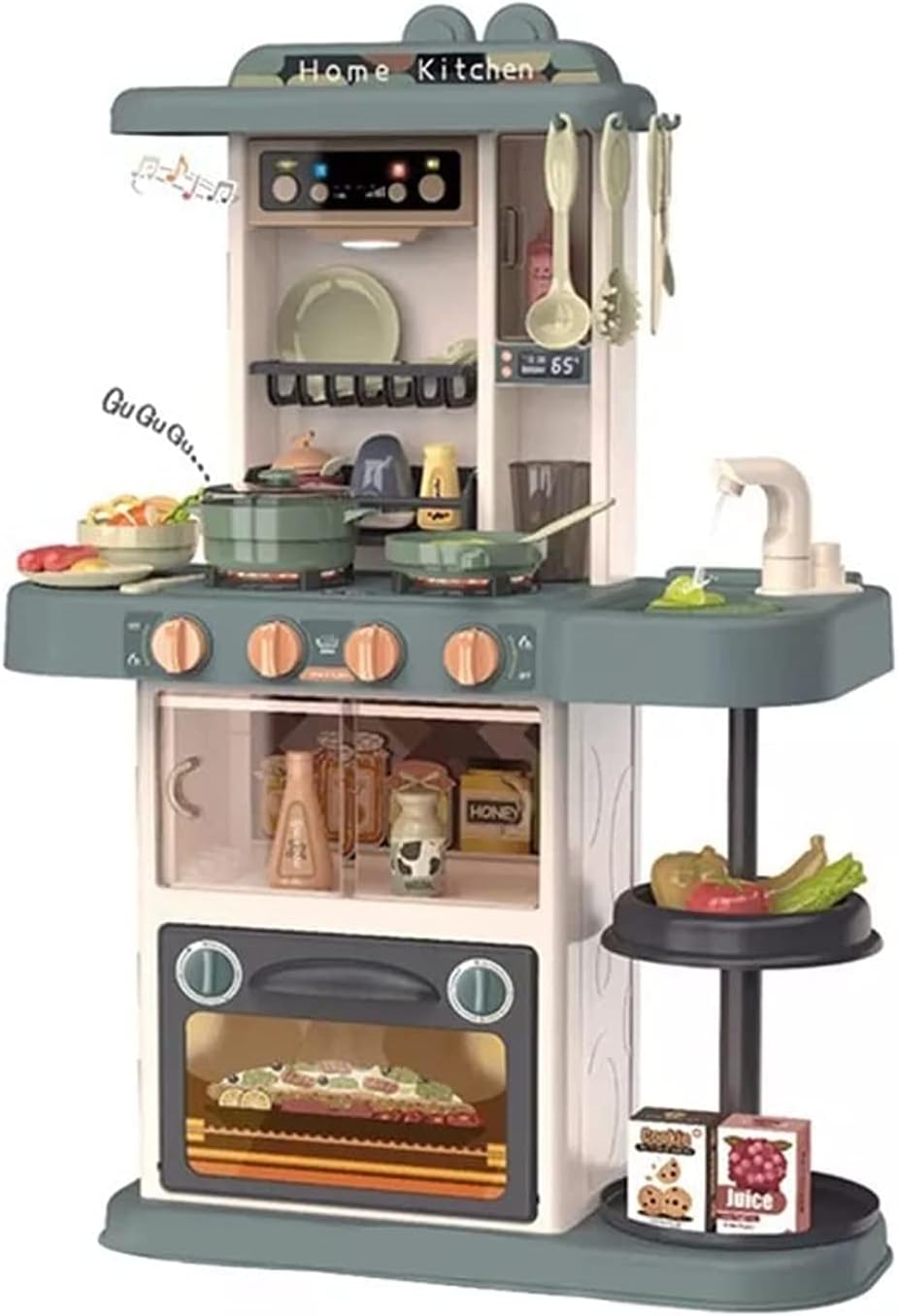 Kitchen Playset for Kids – 72cm Height – 38PCS Pretend Cooking Set – Role Play Kitchen Toy