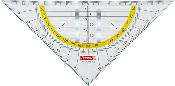 Brunnen 1049754 Geometry Set Square for School and Office, 16 cm, Transparent