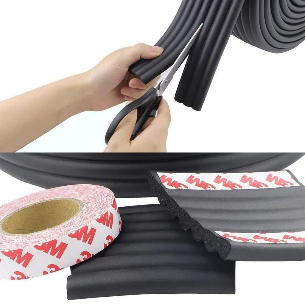 CEPLO Table Edge Safety Strip, Extra Soft Foam Protector for Baby & Kids, Furniture,Table,DeskTable Protection Strip Corner Guards for Furniture,Table Corner Protector 2 Meter (Black) 4