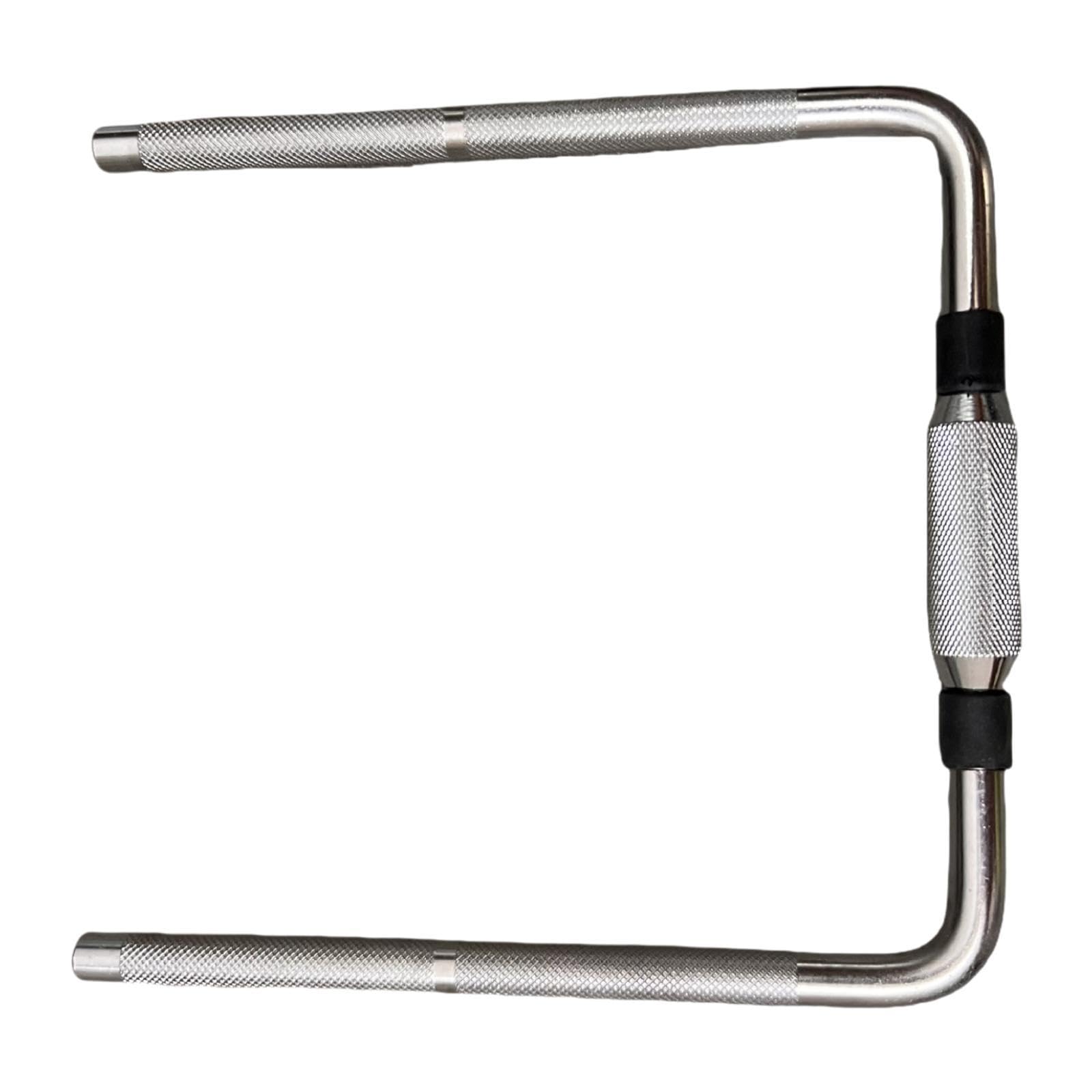 Percussion L Shaped Rod Bras Attache Instrument Batterie Montage Métal Réglable Stabilité Adapté pour Musiciens Professionnels Débutants Scène Répétit, Double L