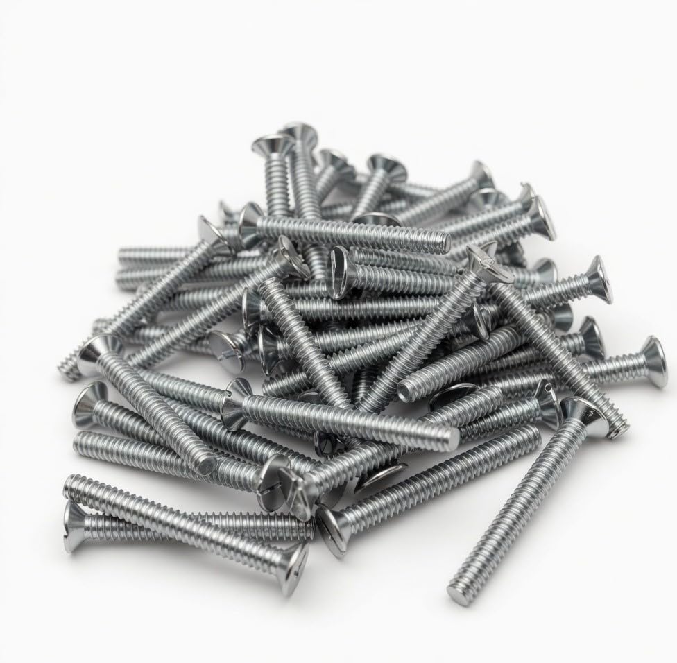 Gromex Brass Machine Screws for Electrical Fittings and Hardware, Slotted Head, Silver Finish 1.5 Inch Pack of 25-image-22