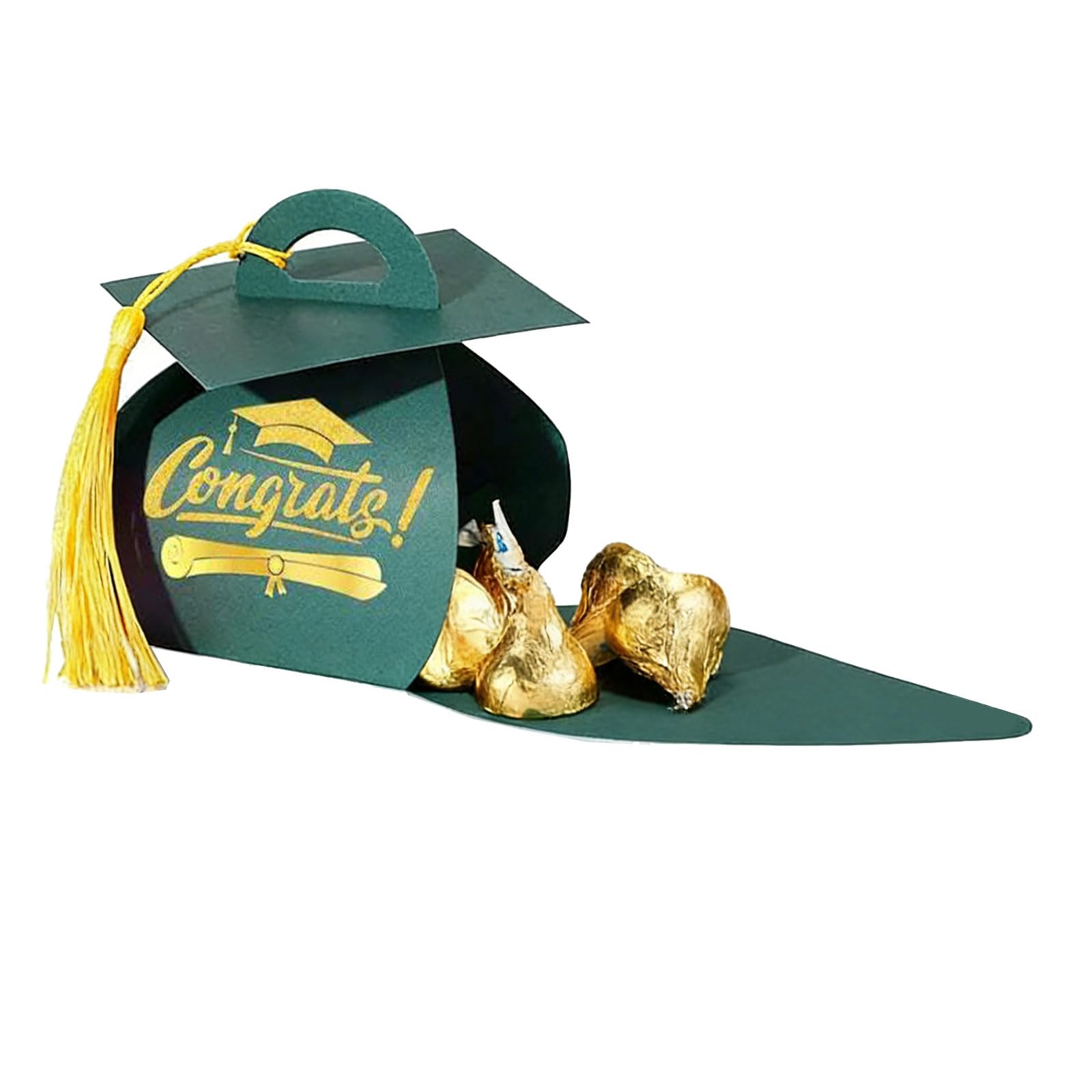 Hsioluted Stylish Paper Graduation Cap Shape Memory Boxes Perfect for Storing Diplomas Awards and Special Document Graduation Cap Box
