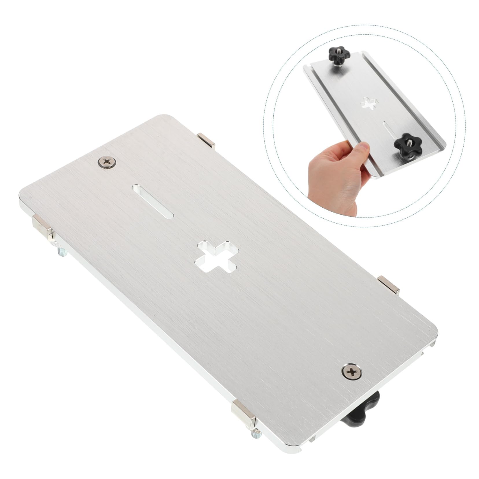 DOITOOL Banco de Trabajo Placa de Soporte Calar Eléctrica de Aleación de Aluminio para Carpintería, Alta Precisión y Corte
