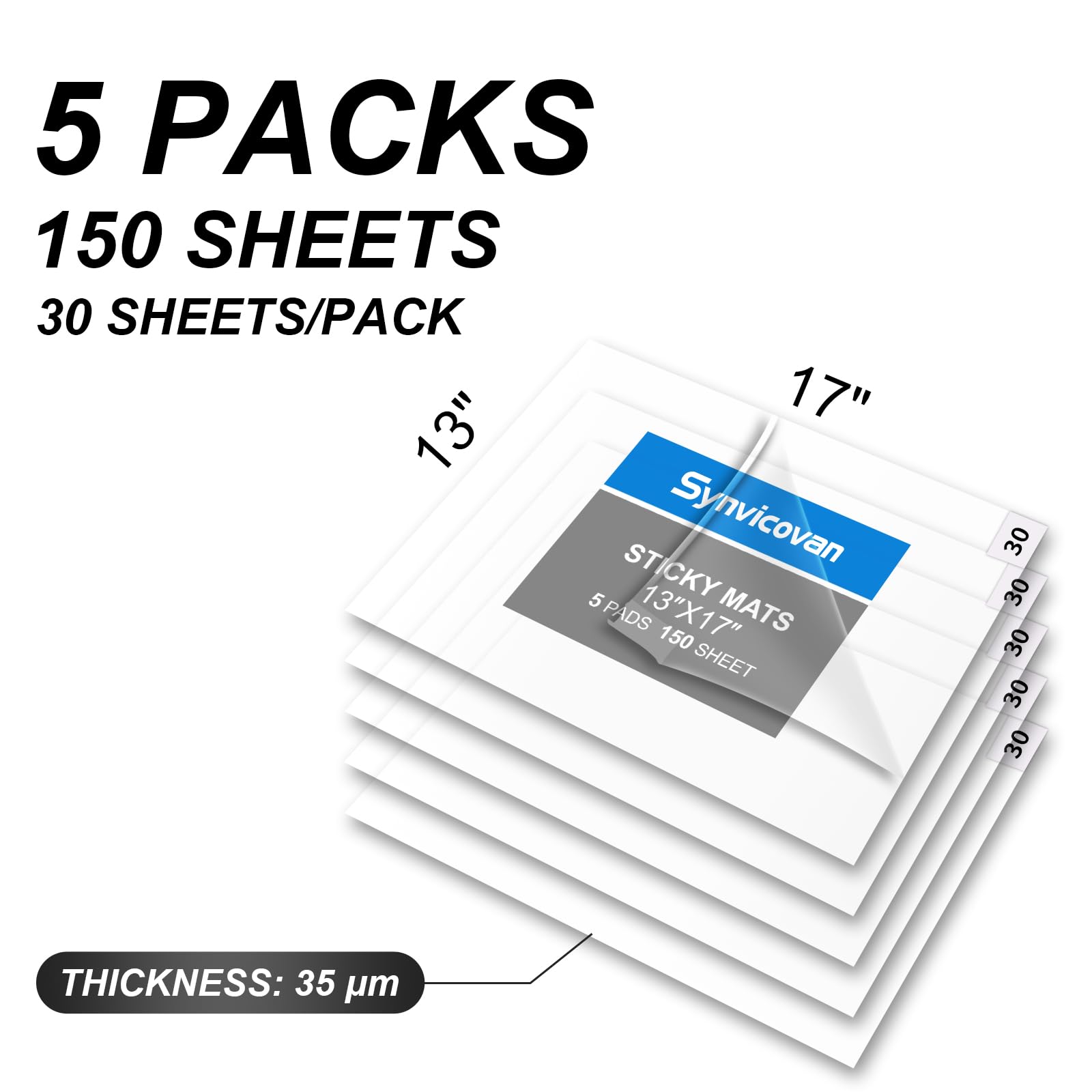17" x 13" Sticky Mat (5 Packs,150 Sheets,30 Sheets/Pack) — Amazon image 3