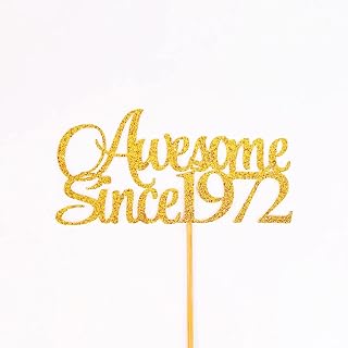 Atelier Elegance Awesome Since 1972 Cake Topper, Birthday Cake Topper, Anniversary Topper