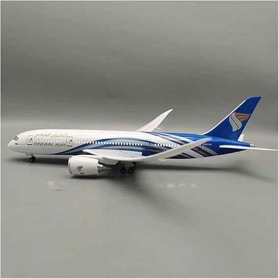 Scale Aircraft 43 Cm 1:130 for 787 Boeing Jetliner Oman Air B787 Aircraft Model Die-Cast Resin Plane Decorative Souvenirs Suitable for Display(No Light)