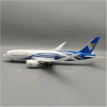 Scale Aircraft 43 Cm 1:130 for 787 Boeing Jetliner Oman Air B787 Aircraft Model Die-Cast Resin Plane Decorative Souvenirs Suitable for Display(No Light)