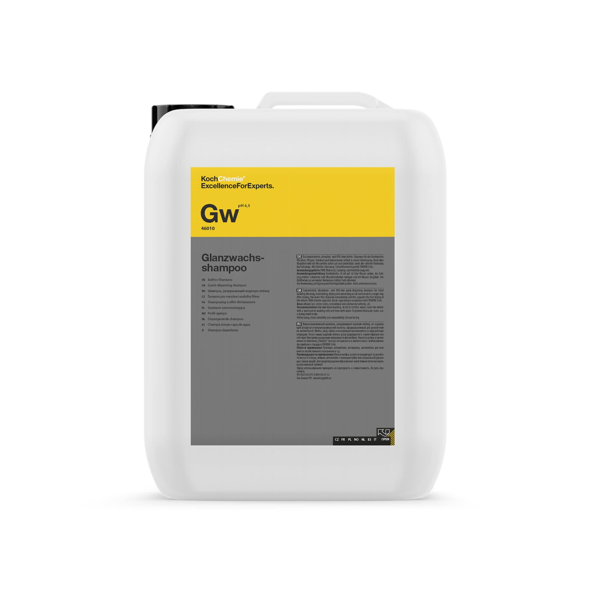 KOCH CHEMIE - Gw - Glanzwachs-Shampoo - Autoshampoo - 10L - 10
