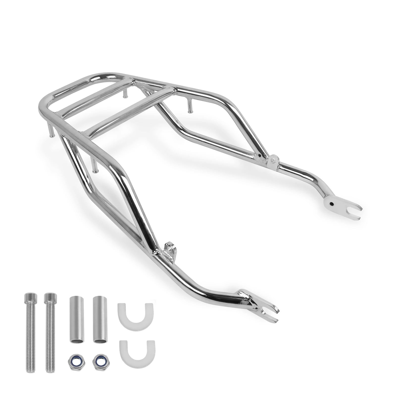 porte Support de queue et porte-bagages arrière pour moto Kawasaki W800 W650 W400 (Chrome)