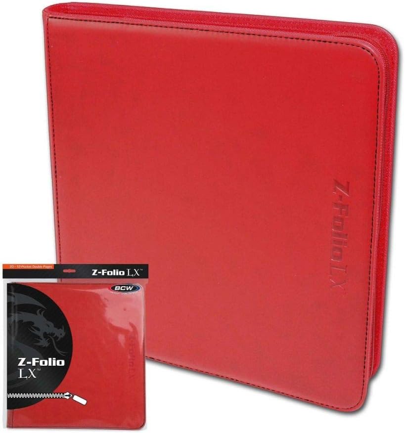 BCW Gaming 12-Pocket Z-Folio LX Trading Card Albums, Black : Toys & Games