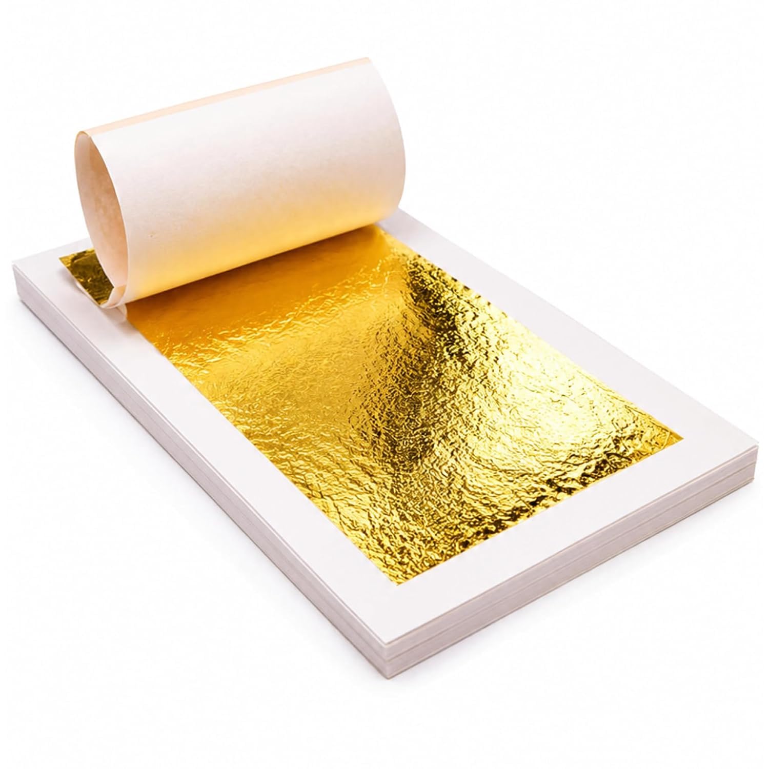 Resin 5x5 Metallic Foil Paper Sheets for Mysore Painting DIY Crafts & Furniture Decoration (400 Pieces-(3.14 x 3.35 inches Gold)-image-40