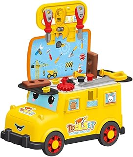 Toyvian 1 Conjunto De Brinquedos Educativos Para Crianças Playset Para Crianças Brinquedos De Ônibus De Plástico Brinquedos De Ônibus Para Crianças Brinquedos Educativos De Quebra-Cabeça