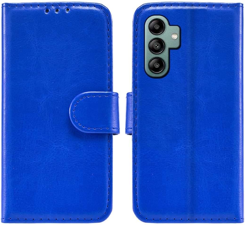 MAU Samsung Galaxy A04s / A13 4G & 5G Case, Blue PU Leather Flip Wallet Phone Stand Case Cover with 2 Slot Card Holder and Magnetic Closure for Samsung Galaxy A04s / A13 4G & 5G Phone Case – Blue