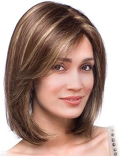 Peruca Feminina, Perucas De Fantasia Cosplay Curtas Bob, Perucas De Cabelo Sintético Resistente Ao Calor Curto Marrom Liso, Peruca De Cabelo Humano Cosplay Diário Feminino