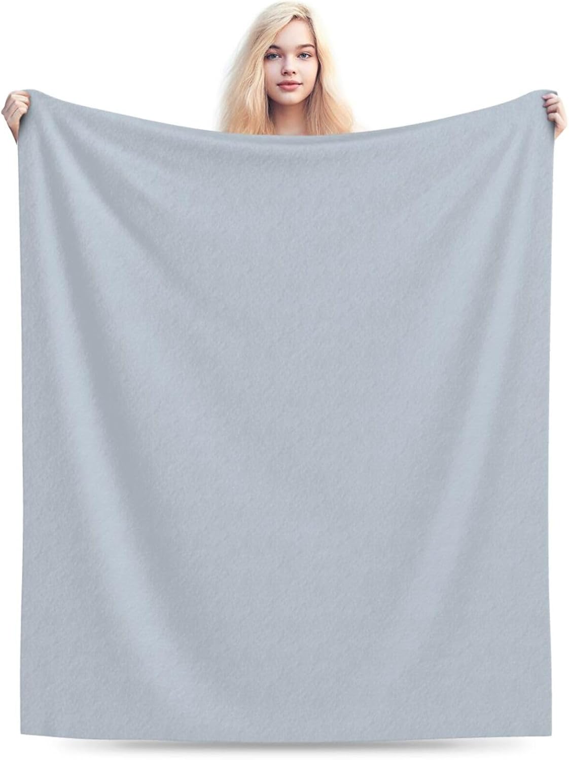 Customized Throw Blanket with Picture Name Personalized 1-10 Photos Fleece Blankets Soft Couch Bed Blanket Custom Birthday Valentines for Family Friends, 80"x60"