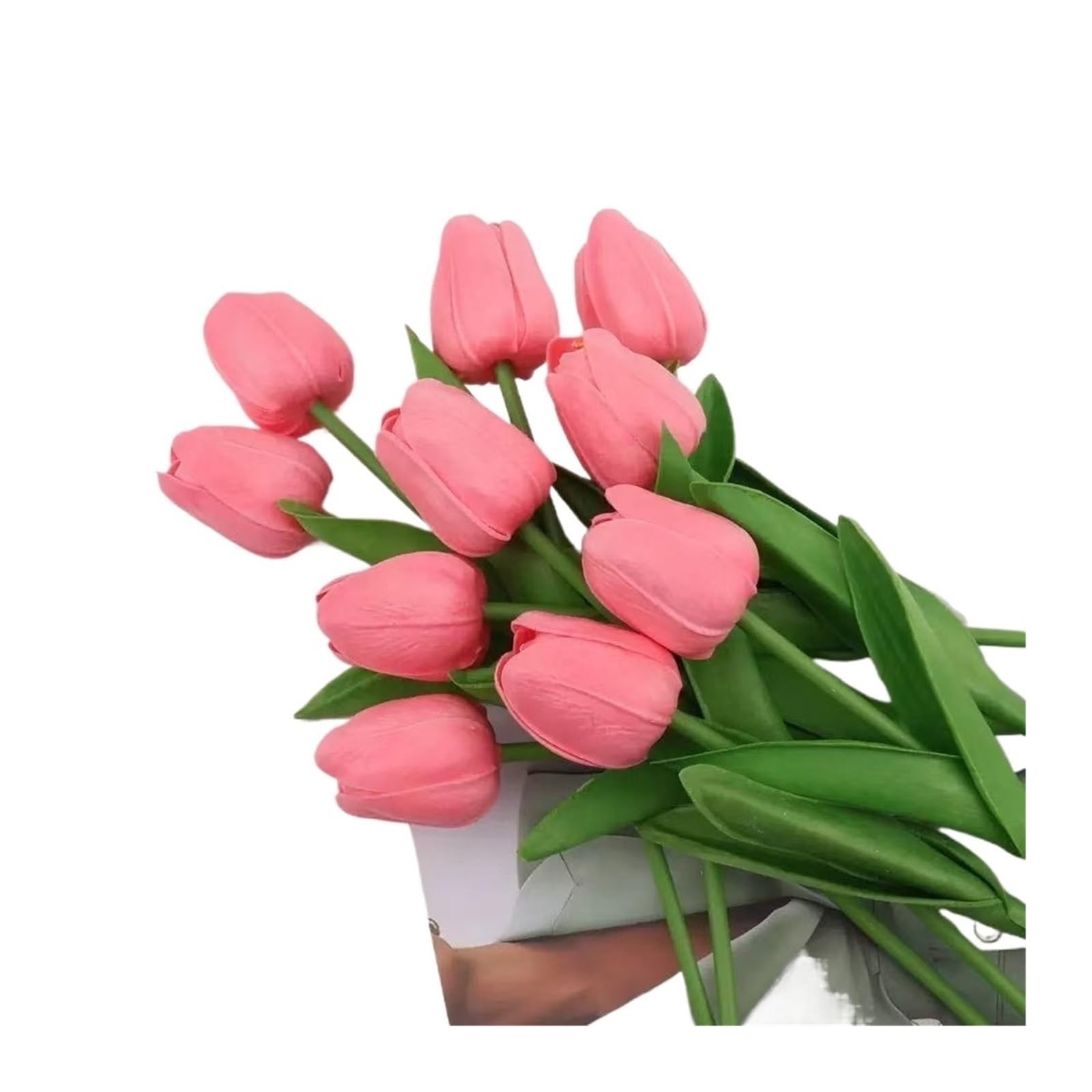 Yeobezn Artificial Buttercup Flowers 30PCS Tulips Flowers Tulip Bouquet Decor Fake Flower For Home Wedding Decorations(Y7)