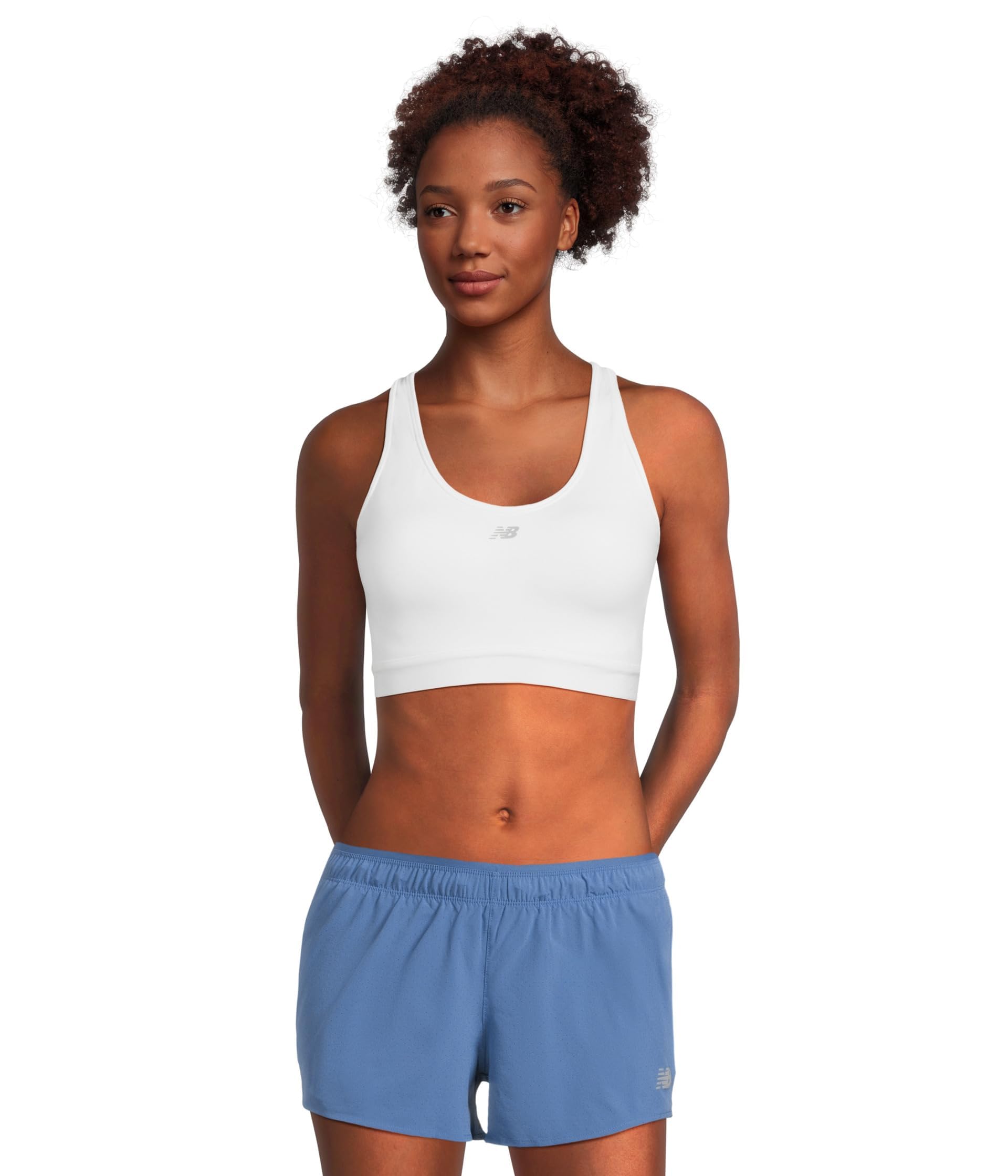 New Balance Womens NB Essential Run Bra White 2XL F-G