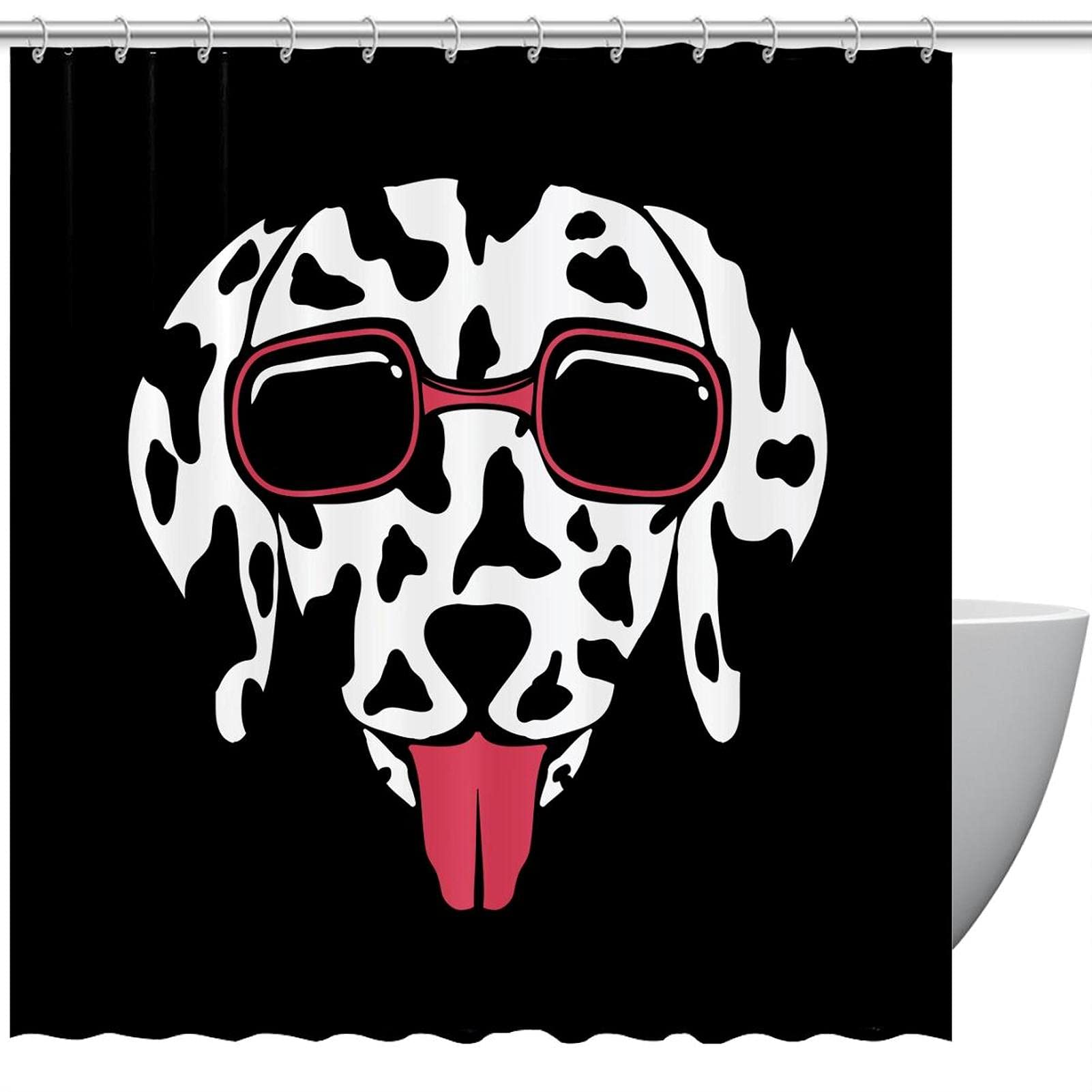 Rideau de douche dalmatien idéal pour dynamiser une salle de bain familiale