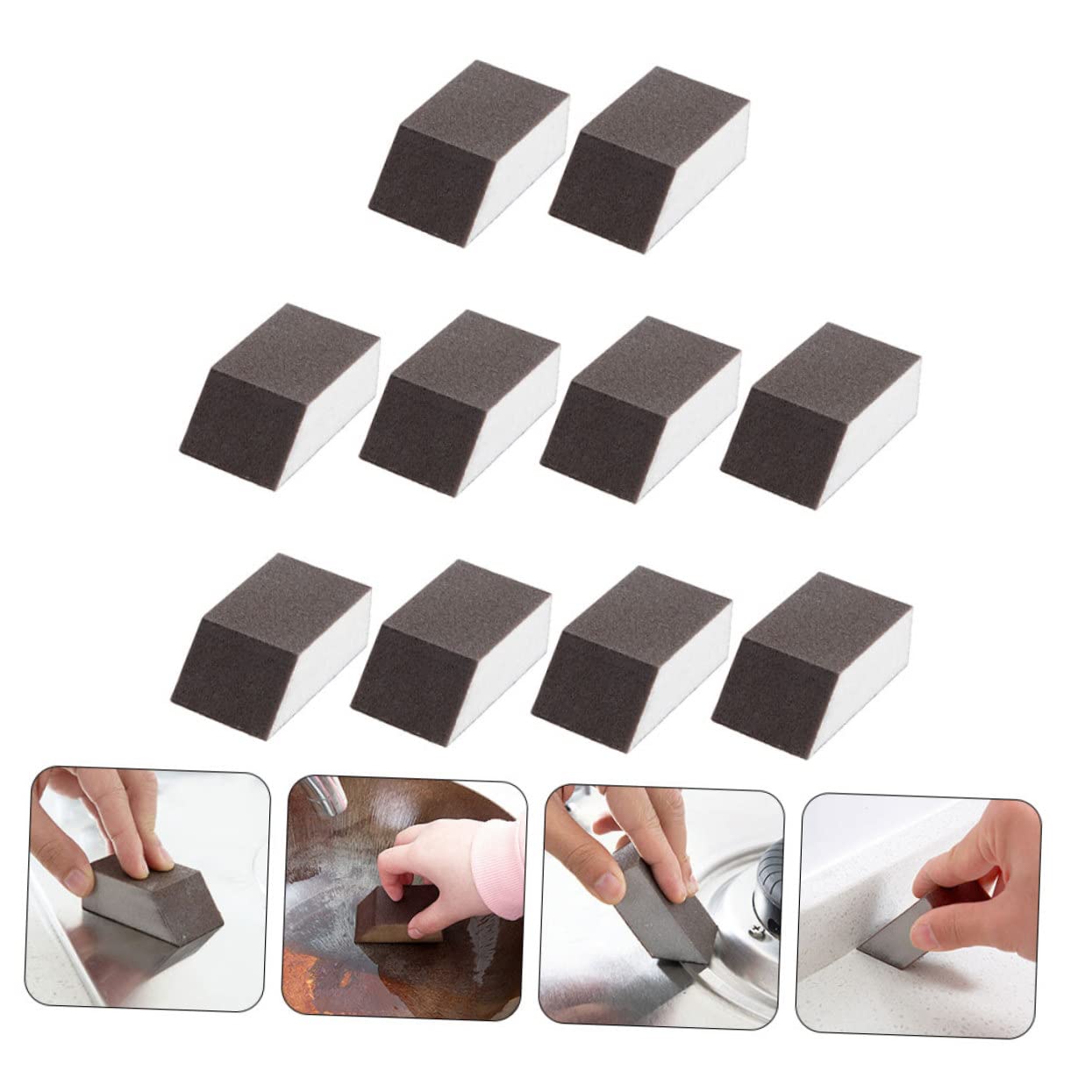 Beavorty 5 Juegos De Esponjas Reemplazables Multifunción para Limpiar Platos De Cocina Fáciles De Usar 10 Unidades X 5
