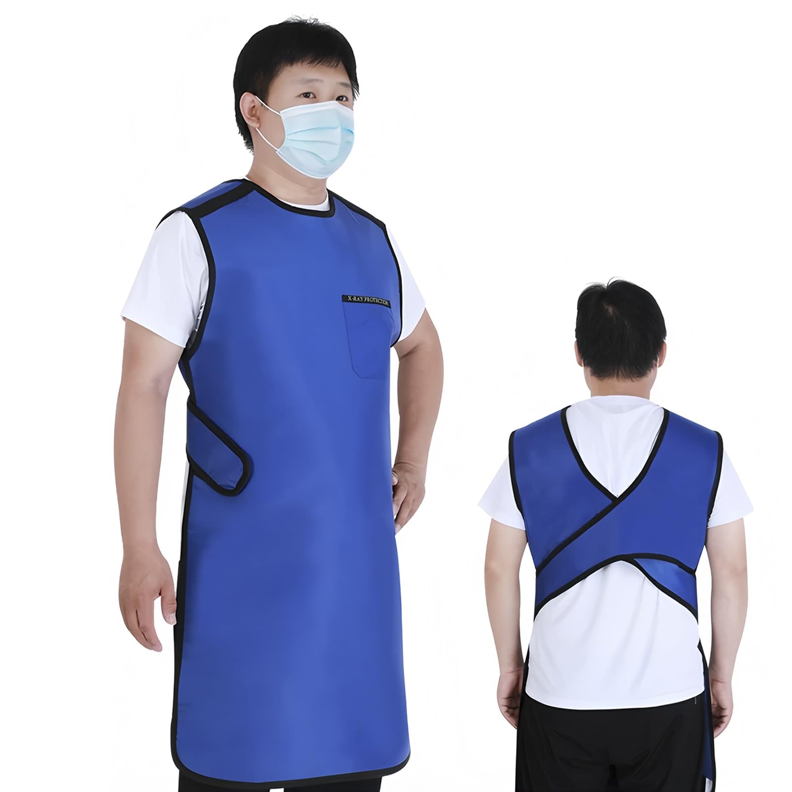 Grembiule In Piombo Per Raggi X Per Immagini Diagnostiche, Tessuto Traspirante Per Camice Di Piombo, Taglie Unisex Per Uso Ospedaliero/clinico(Blue/0.35mmPb,M)