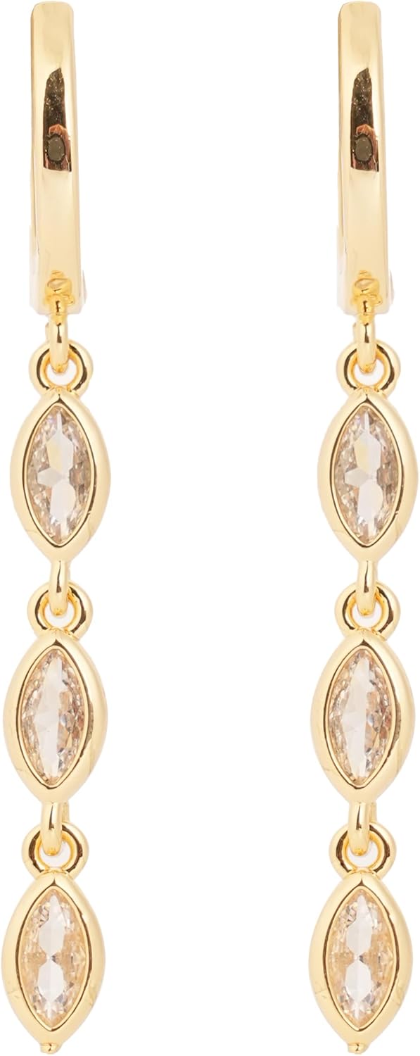 Women inlaid zircon water droplet pendant earrings