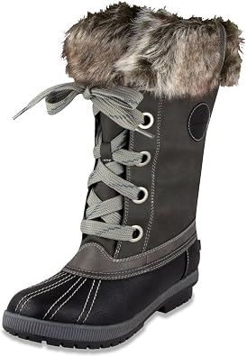 LONDON FOG Womens Melton Cold Weather Snow Boot