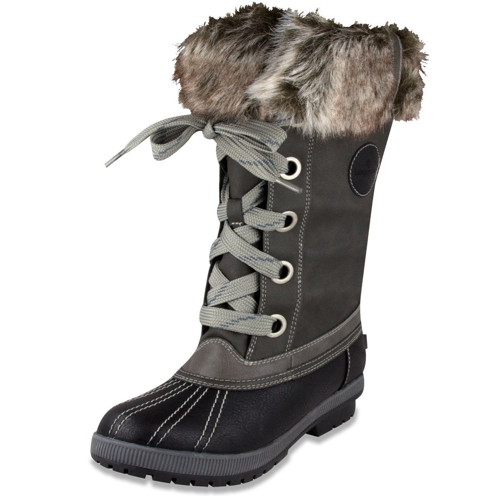 LONDON FOG Womens Melton Cold Weather Snow Boot