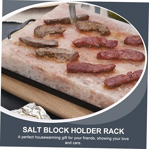 Miniatura 6 de GANAZONO Soporte para placa de sal de acero inoxidable para parrilla, placa de losa de sal, filetes de sal del Himalaya, soporte para bloque de sal,