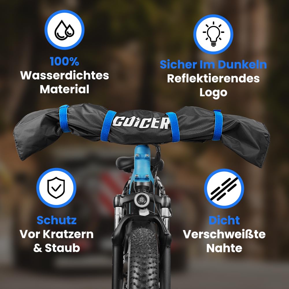 Coicer 2er Pack Lenkerschutzhülle Ebike Transportschutz Fahrrad Zubehör Fahrradabdeckung Wasserfest Feuchtigkeits- und Staubgeschützt Fahrrad Abdeckung