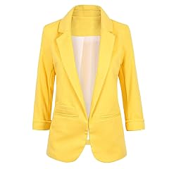 Blazer Jackets for Women Dressy 3 4 Sleeve Blazers Casual Slim Fit Open Front Work Business Office Blazer